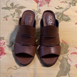 Elegant Brown Leather heels by Golo